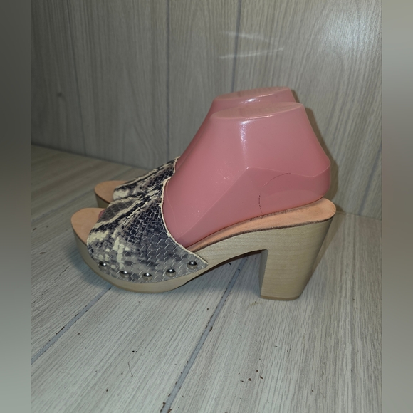 Jeffery Campbell DLight Snakeskin Patterned Women's Block Heel Sandals Size 8 - Picture 8 of 11